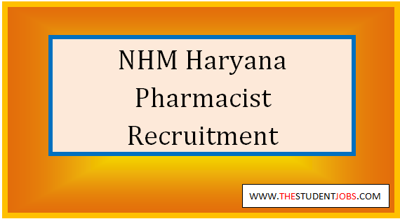nhm haryana pharmacist recruitment